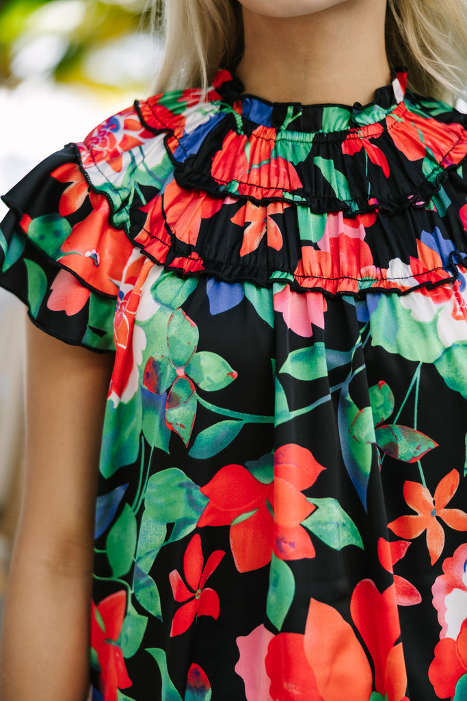 Go Your Own Way Button Blouse - Blush