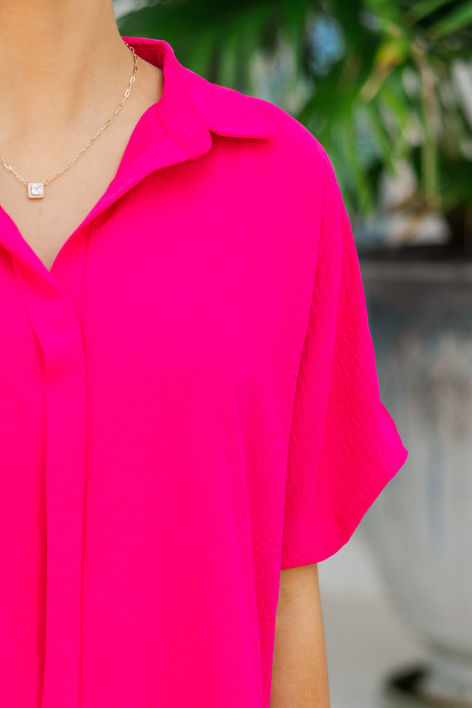 Think It Through Fuchsia Pink Top – Shop the Mint