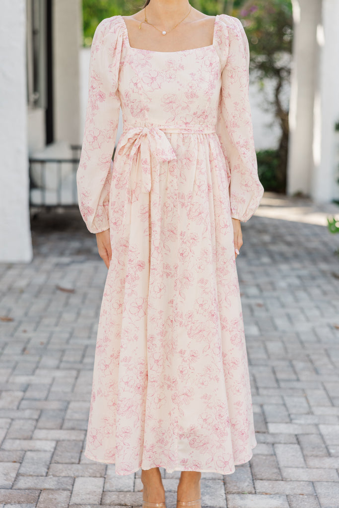Feeling Oh So Sweet Pink Floral Midi Dress Shop the Mint Feeling Oh So Sweet Pink Floral Midi Dress Shop the Mint