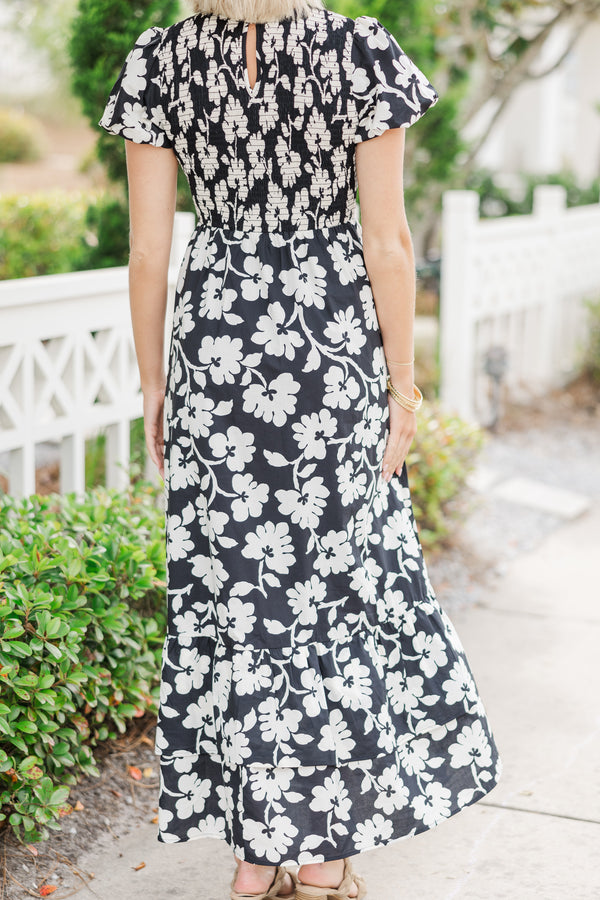 Make The Right Choice Black Floral Maxi Dress