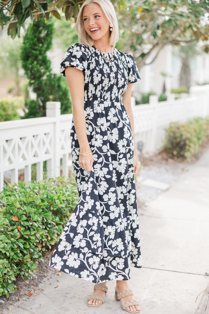 black floral maxi dress Make The Right Choice Black Off-Shoulder Ruched Dress Color:Magenta Youll be ready to Web Collection: Leopard Looks
