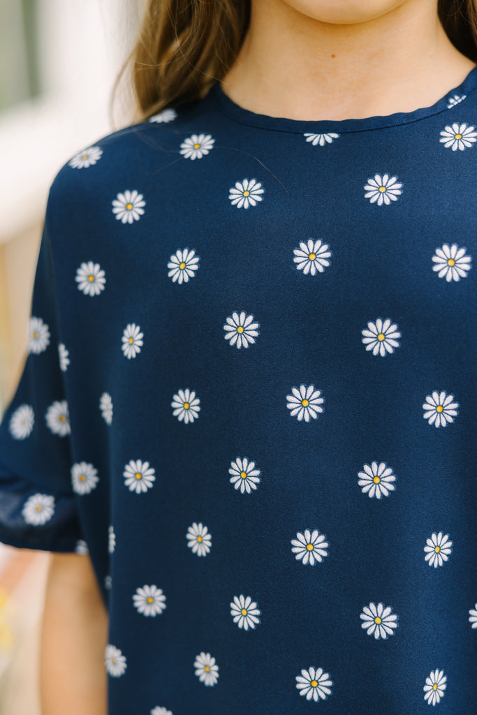 Rust/Navy Floral Block Top