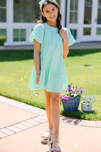 Girls: Stay At The Top Mint Green Babydoll Dress