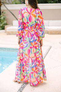vibrant maxi dresses, bold maxi dresses, colorful maxi dresses, long sleeves maxi dresses, online boutique