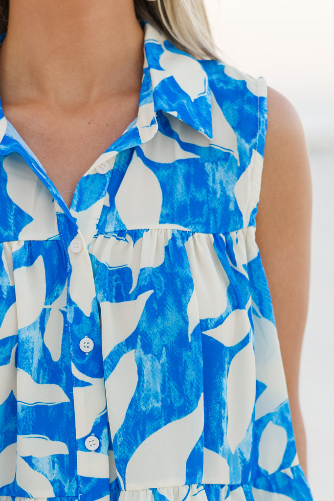 Bonte Flora Blouse, Blue