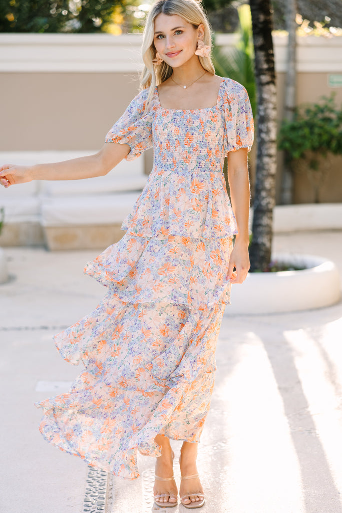 day maxi dress with sleeves It's Your Orange Floral Variant:C48 TTPD dress incoming! So self fabric_sequin mesh non stretch Pair it with heels