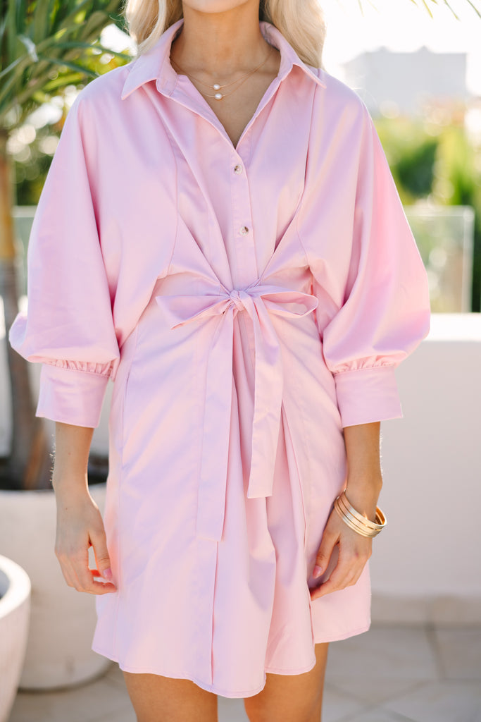 All In Your Dreams Baby Pink Button Down Dress Shop the Mint
