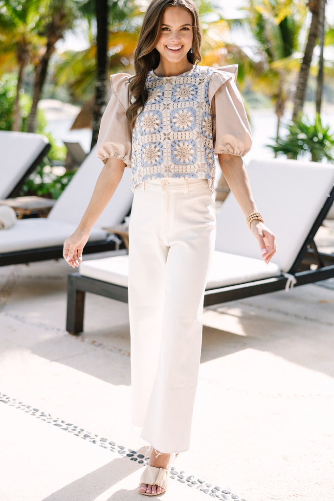 Crochet Boho Blouse Clothing in White - Get great deals at JustFab