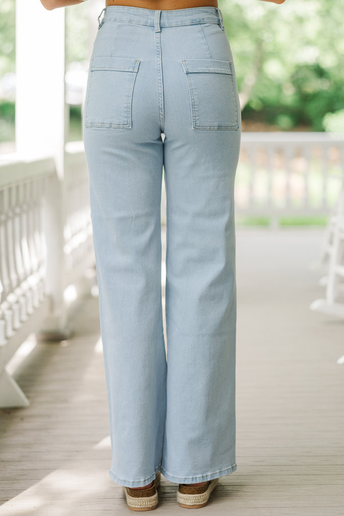 Lightwash Wide Leg Denim main image 1