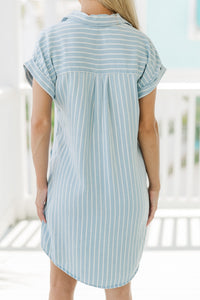 Off To The Shore Chambray Striped Dress