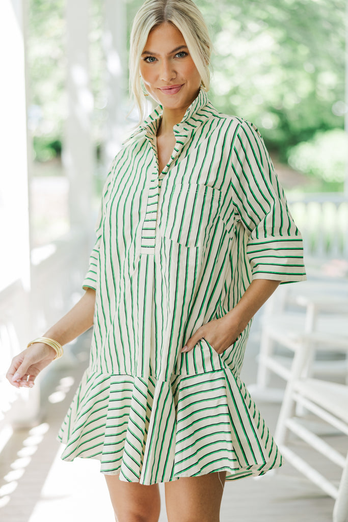 Sunday Stroll Green Striped Dress Shop the Mint Sunday Stroll Green Striped Dress Shop the Mint