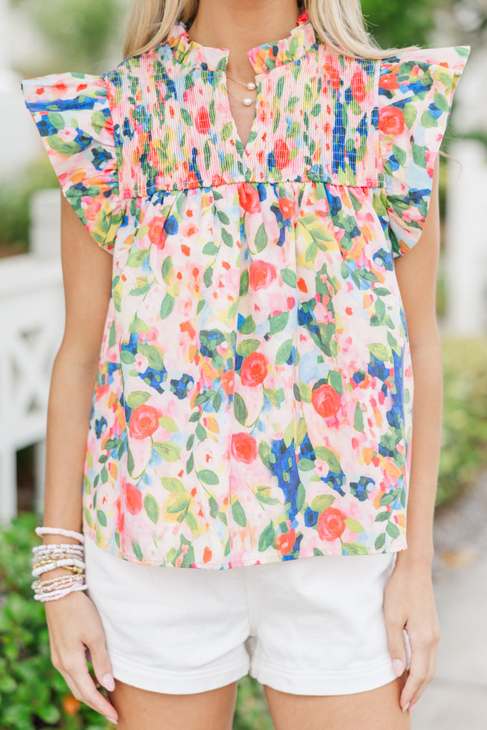 Sunday Brunch Blouse in Denim Floral main image 0
