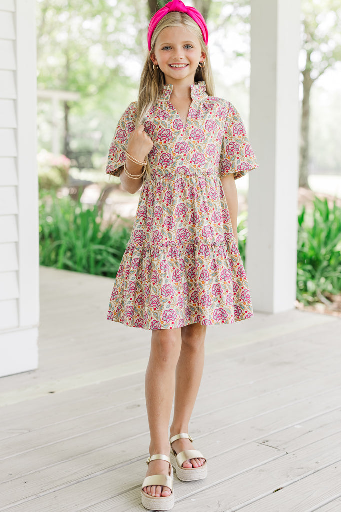 Girls: Feeling Your Best Pink Floral Dress – Shop the Mint