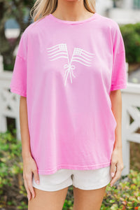 Home Of The Brave Pink Graphic Tee