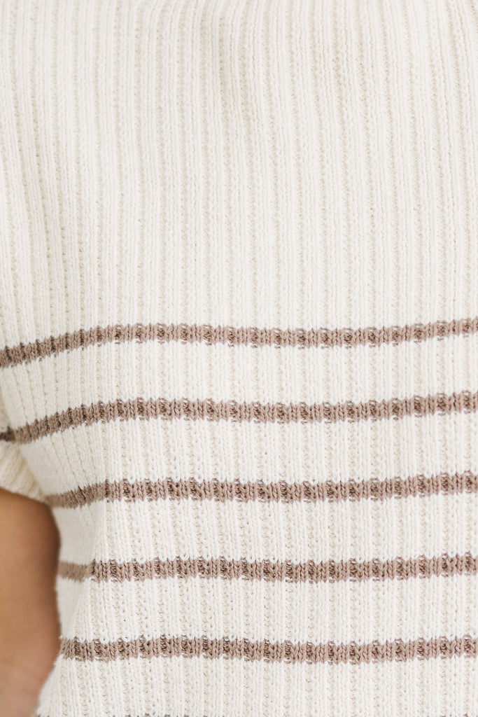 Raelyn Mocha Stripes Sweater main image 0