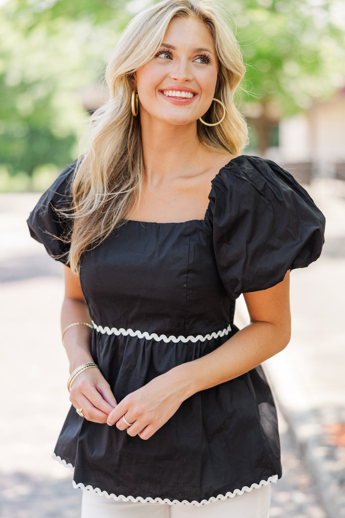 It's All For You Black Blouse – Shop the Mint