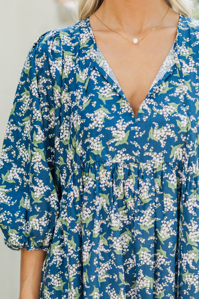 4511239 Navy Blue Floral Dress