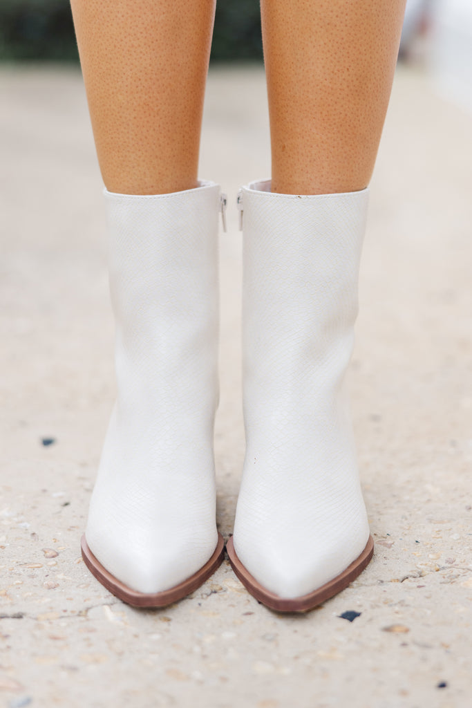 Let The Record Show Beige Booties â Shop the Mint