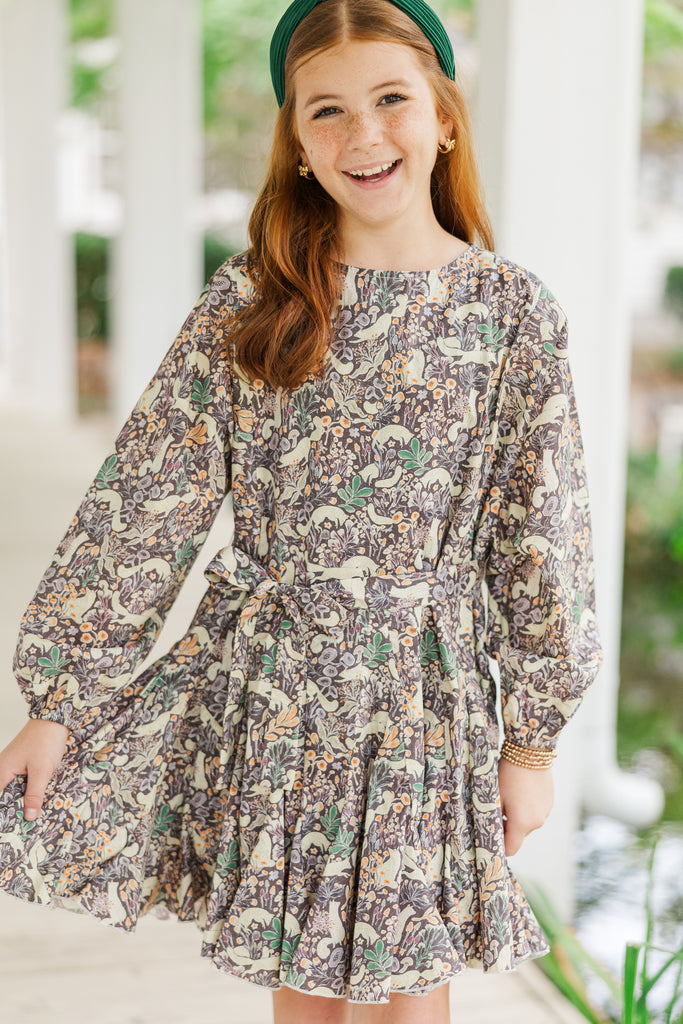 Girls: By Your Side Plum Purple Floral Dress – Shop the Mint