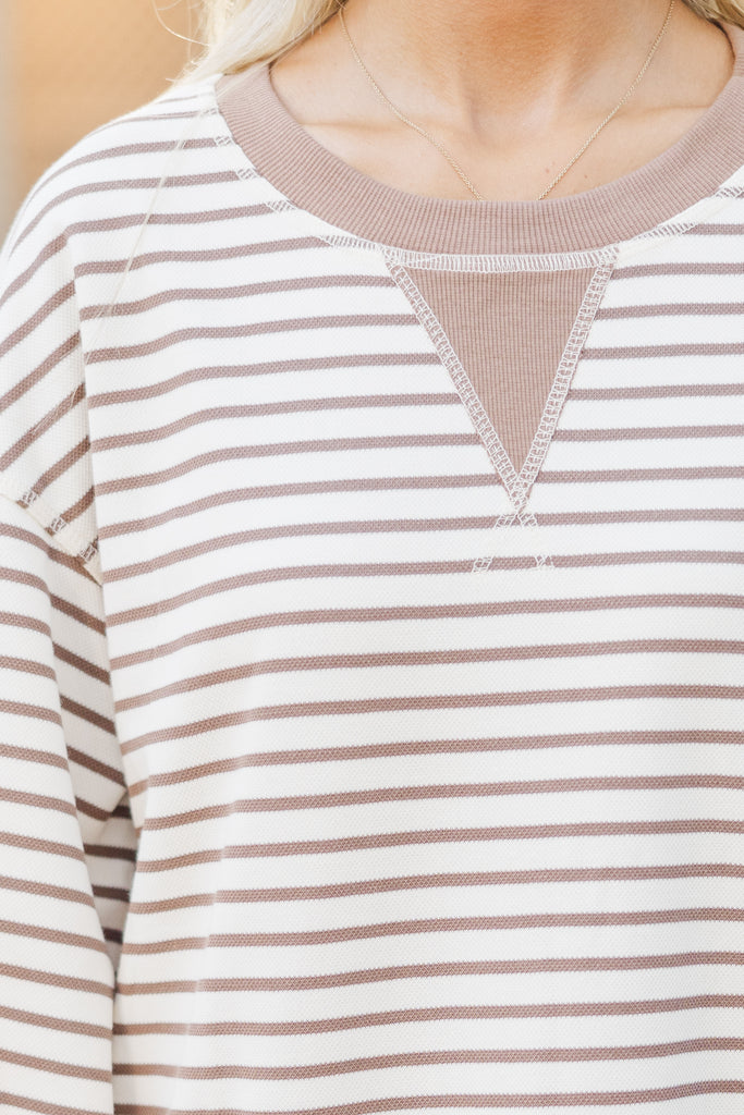 Cream Stripes Top