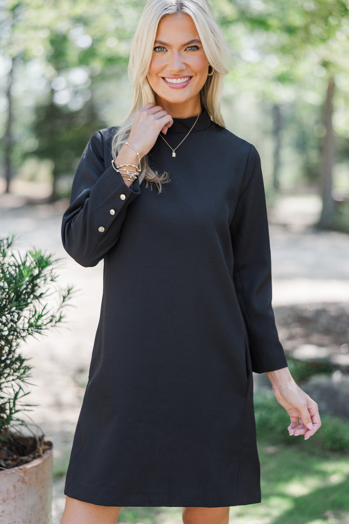 black long-sleeved dress Alison Long Sleeve Maxi Dress