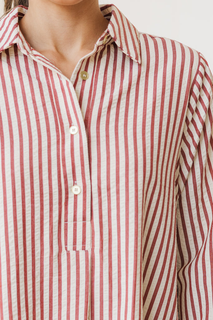 This Is The Day Burgundy Red Striped Dress – Shop the Mint