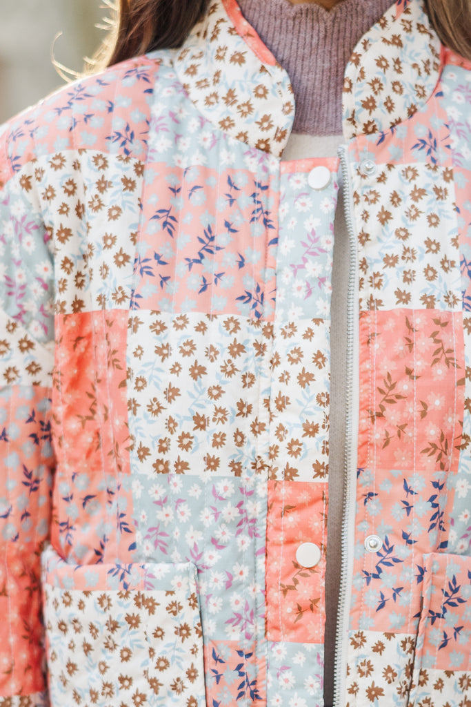 Morning Gray Patchwork Hooded Jacket Set