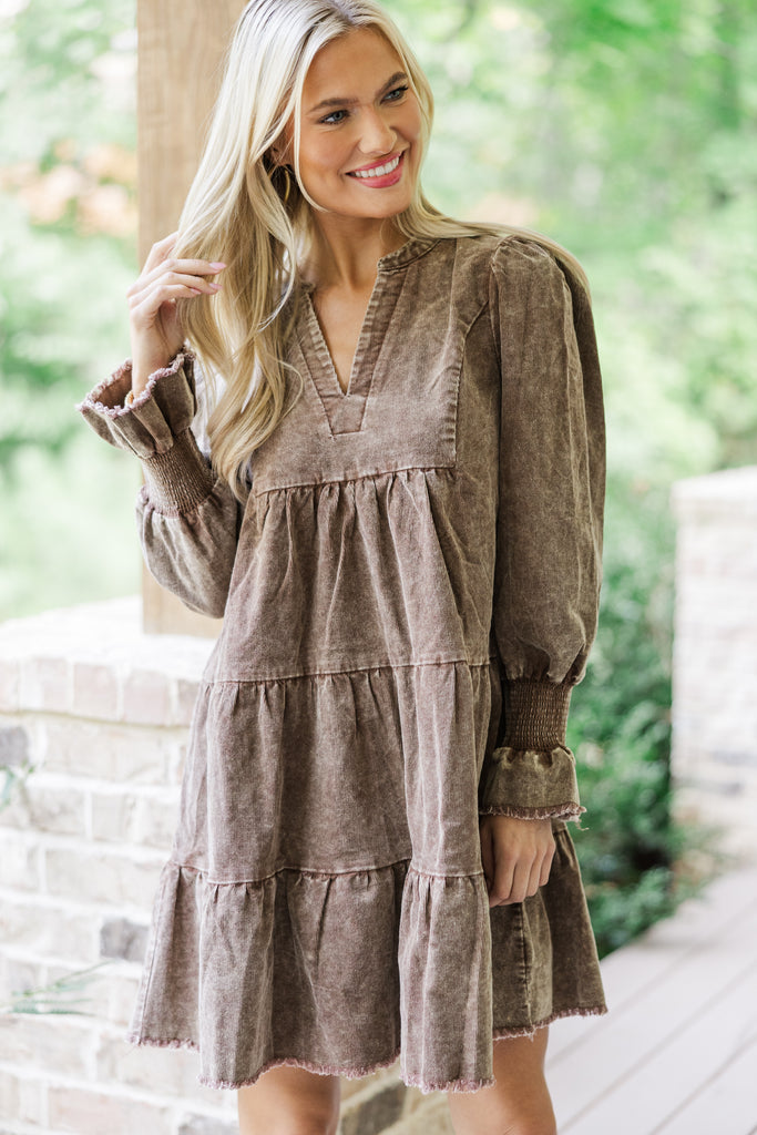 You've Got It Brown Corduroy Dress – Shop the Mint
