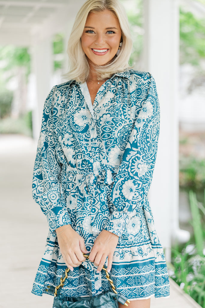 Sweet New Day Peacock Green Floral Dress – Shop the Mint