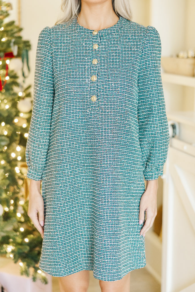 Feeling Like A Queen Navy Blue Tweed Dress – Shop the Mint