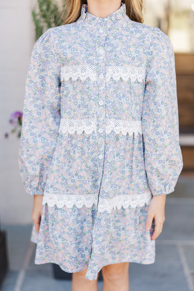 Girls: The Daphne Light Blue Floral Dress – Shop the Mint