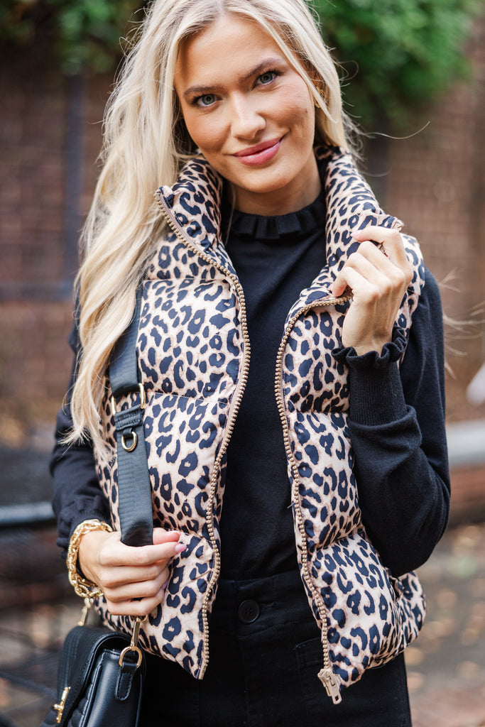 Wild Side Of Life Brown Leopard Vest – Shop the Mint