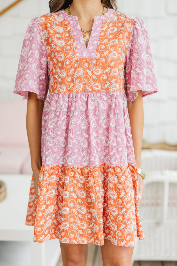 You Got It Rust Orange Paisley Dress  Shop the Mint