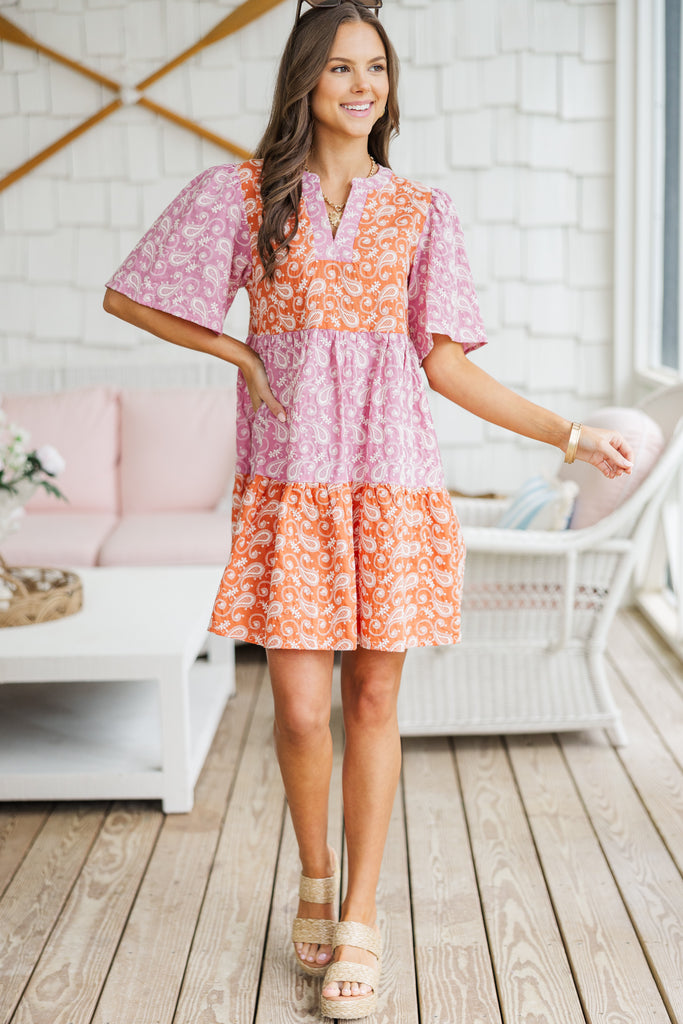 You Got It Rust Orange Paisley Dress – Shop the Mint