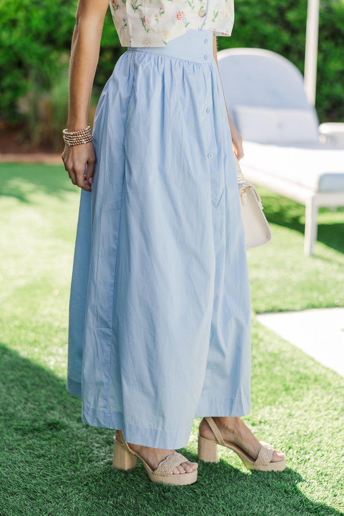 Simple Moments Baby Blue Midi Skirt – Shop the Mint