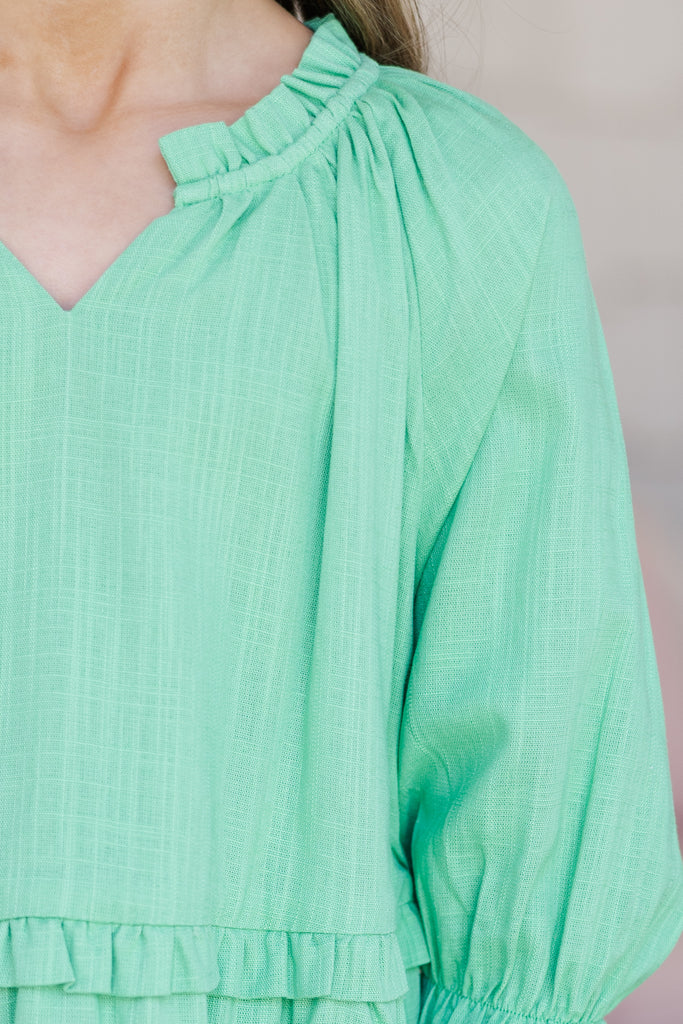 Girls: Always In The Lead Green Linen Dress, (7/8) - The Mint Julep Boutique | Women's Boutique Clothing Girls: Always In The Lead Green Linen Dress, (7/8) - The Mint Julep Boutique | Women's Boutique Clothing