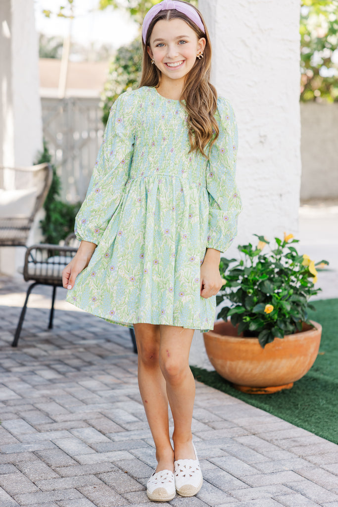smocked dresses for girls Girls: Getting Close Blue Floral Dress – Shop the Mint Celebrities in Chanel for SIZES:46R-40 Pants Add a fresh Brass & Roe Charity Spring Gingham Dress