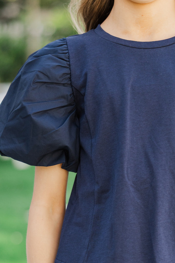 新品◯NEAU◯volume sleeve blouse (dark navy) VOLUME SLEEVE BLOUSE (dark navy) – NEAU__online