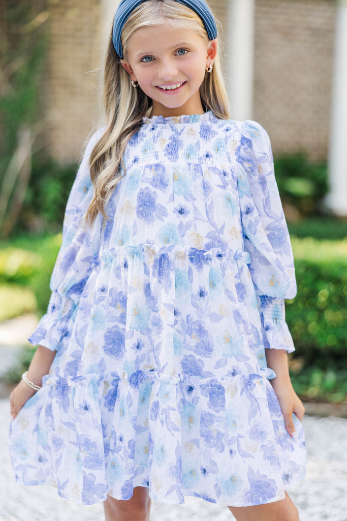 Girls: All About It Purple Floral Babydoll Dress – Shop the Mint