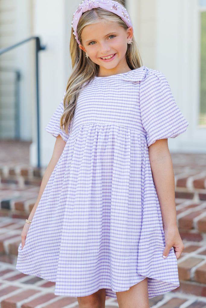 princess polly baby blue dress Gingham Linen Sweetheart Baby Doll Dress – English Factory main image 0