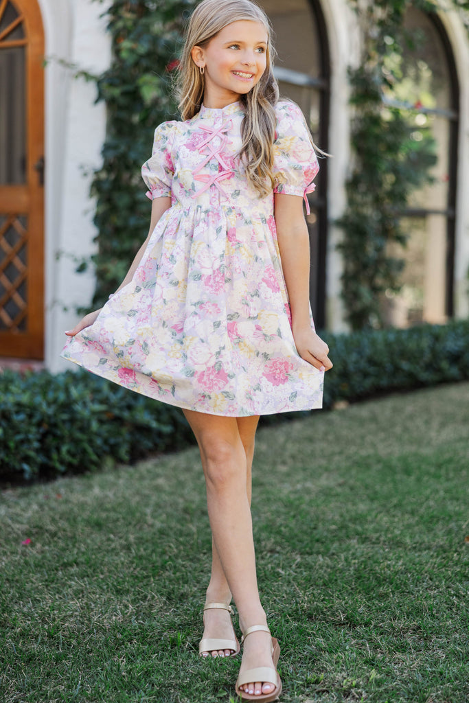 Girls: The Audrey Lavender Floral Dress
