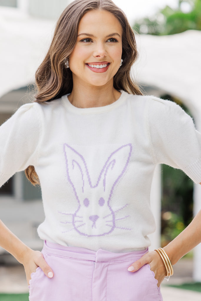 Feeling Hoppy Lavender Bunny Sweater – Shop the Mint
