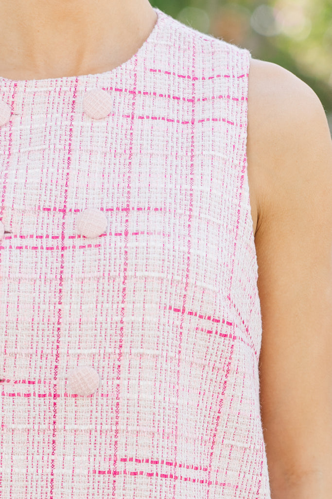 The Endeavor Pink Tweed Dress – Shop the Mint
