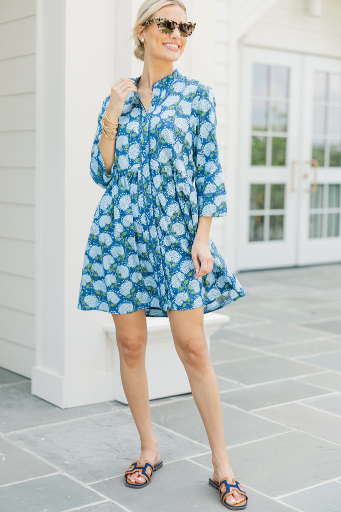 Always The One Blue Hydrangea Shift Dress – Shop the Mint