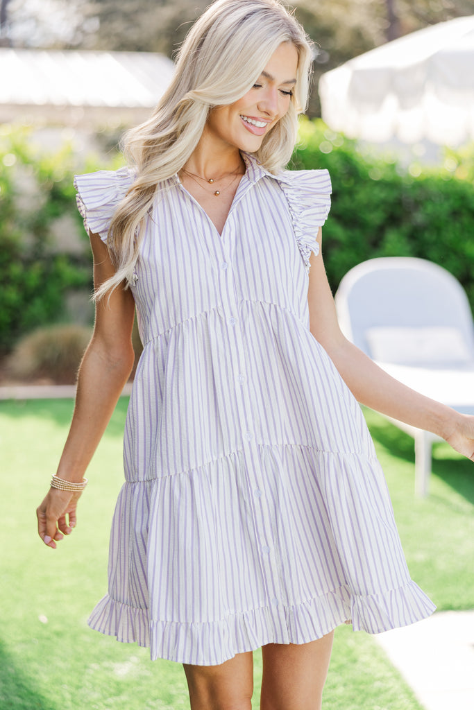 lavender and white dress On The Case Purple Striped – Shop the Mint Size:18.5