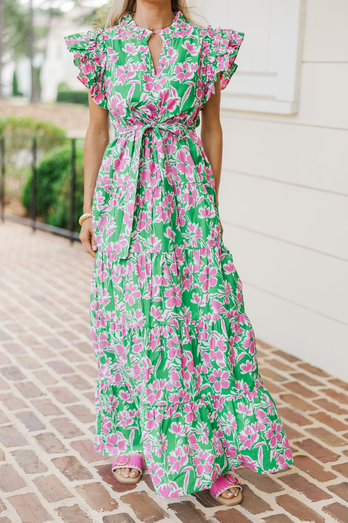 Future Fun Green Floral Maxi Dress – Shop the Mint