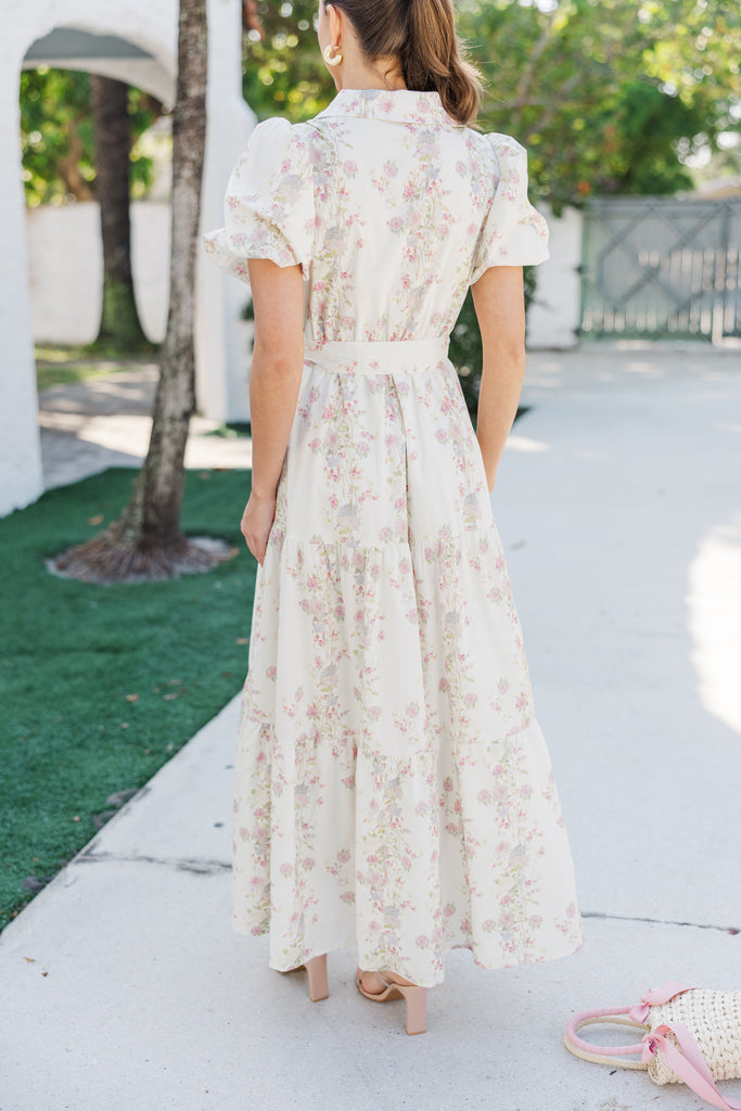 Len Maxi Dress - Pink Floral Spritz