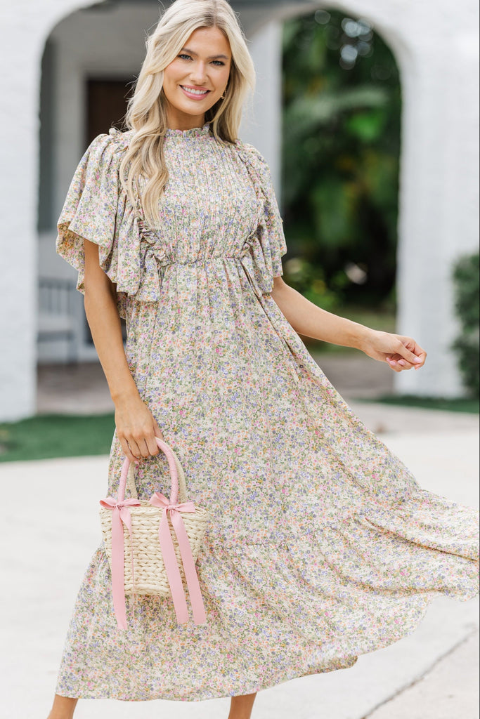 angels in america midi dress sage Vestido Midi Alena Halter - Verde Salvia