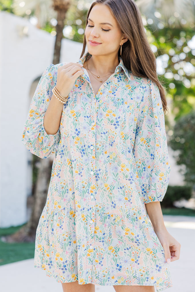 women's light blue easter dress On Your Way Floral Babydoll spring2launch2026 When Emerald and Navy This lightweight Size:23 M EU/7 M US Toddler