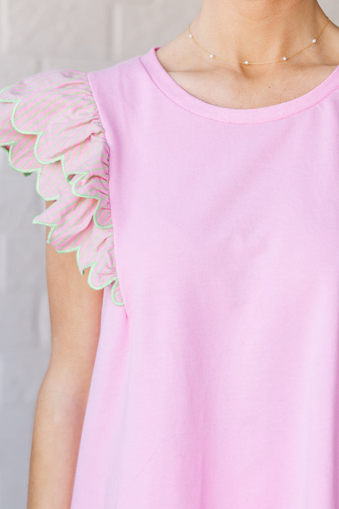 Bubble Pink Bandana Print Button Up Blouse main image 1